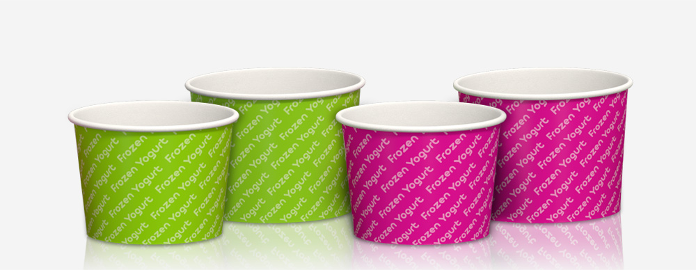 Potes de papel, Sustentáveis, 100% biodegradáveis,100% ecológicos, reciclável, compostável, frozen-yogurt, sucos da Estilo Pack